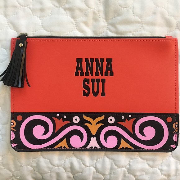 Anna Sui Zippered Pouch with Tassel - Picture 1 of 3